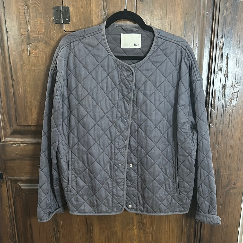 Aritzia Wilfred Frey Gray/blue Quilted jacket